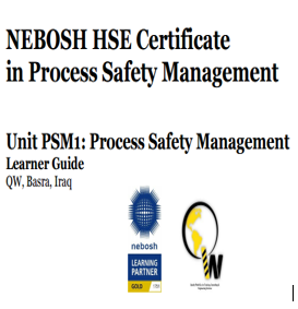 NEBOSH HSE Certificate in Process Safety Management